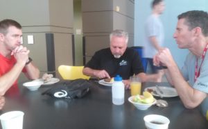 Nick Folker, Vern, Bill at breakfast