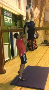 gymnastics practice