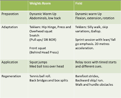 sample session plan